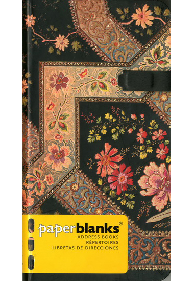 Carnet adresses slim Filigree ivoire 3x7 - 