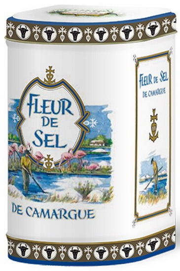 Boîte métal fleur sel Camargue bio 125g - 