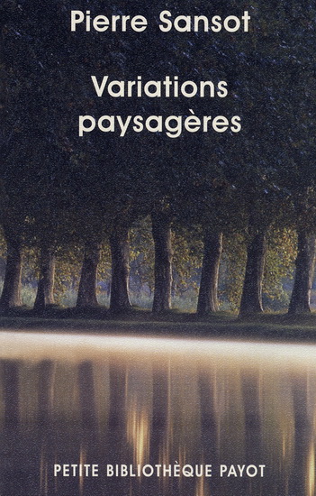 Variations paysagères - PIERRE SANSOT