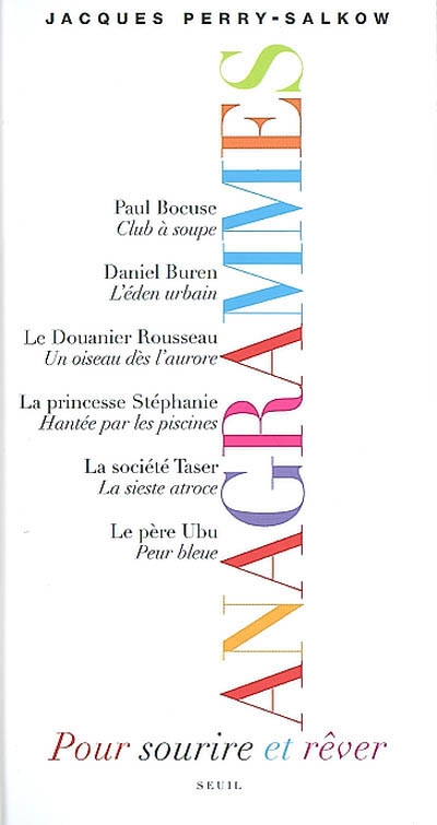 Anagrammes - JACQUES PERRY-SALKOW