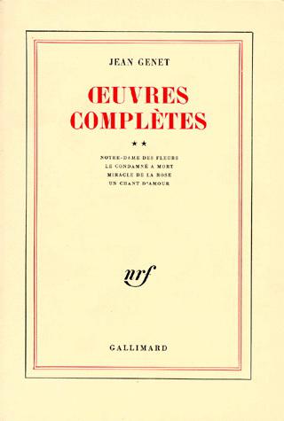 JEAN GENET - Oeuvres complètes T.02 Genet - Poésie - Théatre