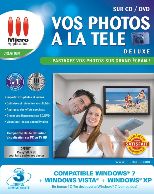 Vos photos à la télé sur CD/DVD deluxe - PC