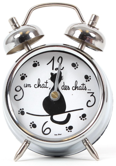 Mini réveil Chat silhouette - 