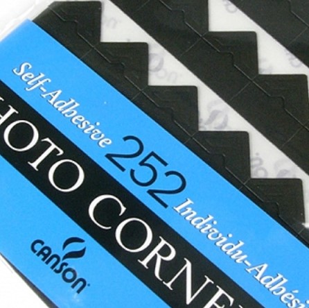Coin photo noir adhésif (252)