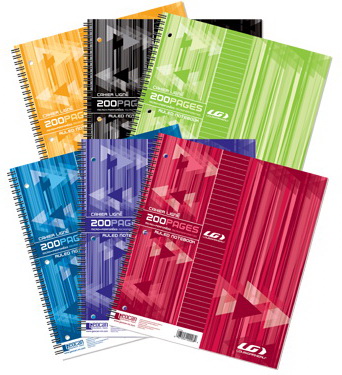 Cahier spirale ligné LG 200p 6AS