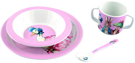Coffret déjeûner Peter Rabbit rose - 