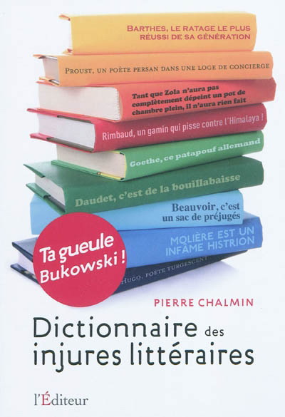 Dictionnaire des injures littéraires - PIERRE CHALMIN