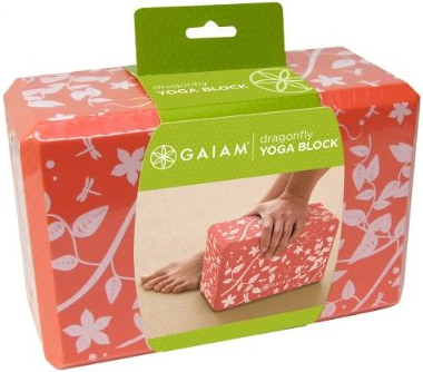 Bloc de yoga motif libellule mauve - ACCESSOIRE