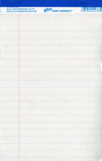 Tablette lignés 1/4 blanche let. 50 fles