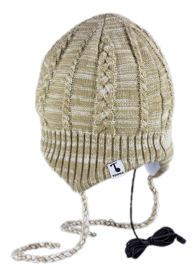 Tuque écouteur Flapjac blanc/beige - ACCESSOIRE