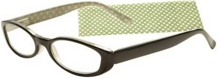 Lunette de lecture 2.00 Pois noir/vert - 