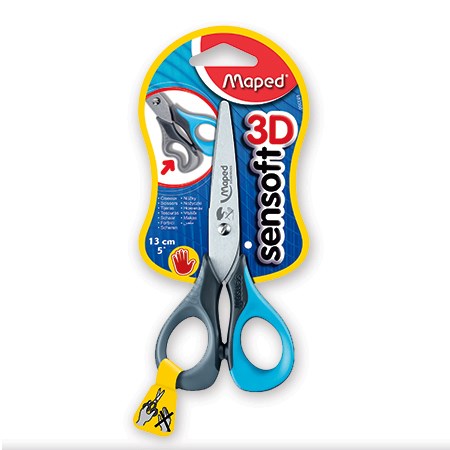 Ciseau 13 cm souple gaucher 3 AS s/c