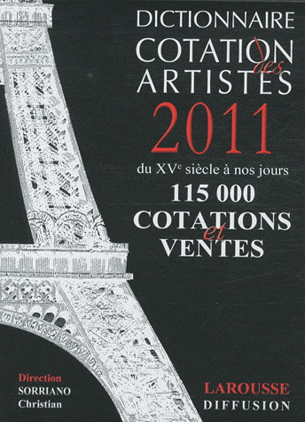 Dict. de cotation des artistes 2011 - CHRISTIAN SORRIANO