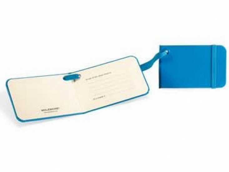Étiquette bagage Bleu Moleskine - 