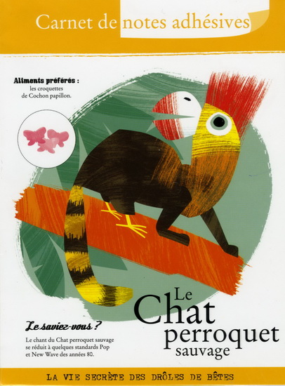 Carnet post-it Chat perroquet - 