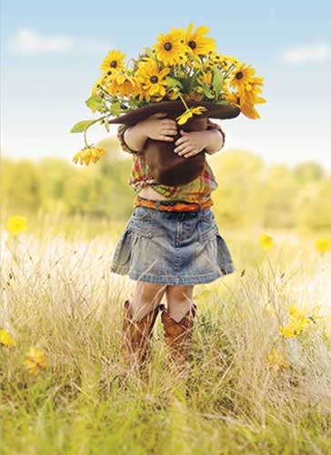 Enfant bouquet  Toute une brassée merci
