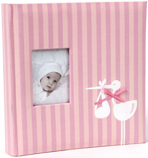 Album photos rayures rose - 
