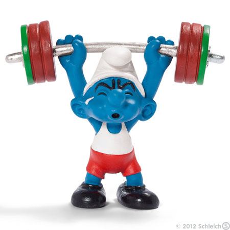 Figurine Schtroumpfs Haltérophile - 