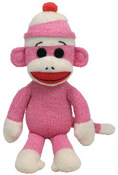Peluche Sock Monkey Rose 13" - 