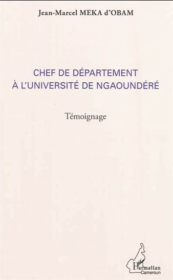 Chef de département à l&#39;Université de Ngaoundéré - JEAN-MARCEL MEKA OBAM