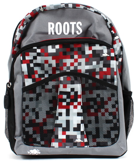 Sac dos Roots gris rouge 2012