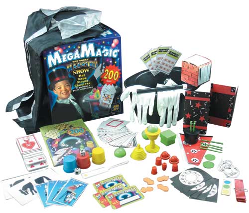 Kit magique pour les enfants Tours de magie Jeux Jouet pour magicien Faire  semblant Jouer Habillement Ensemble avec 12 tours de magie