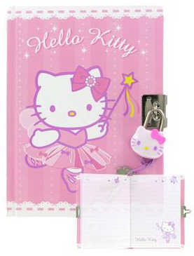 Journal intime et cadenas Hello Kitty Ballerine - 