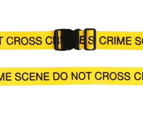Courroie bagage Scène de crime jaune - 