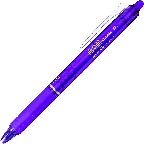 Stylo gel rétractable Frixion mauve