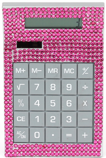 Calculatrice à brillant rose - GLITTER CALCULATOR PINK