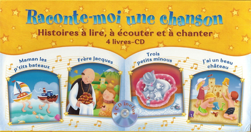 Raconte-moi une chanson:Coffret V.1  4 Livres-CD - COMPILATION JEUNESE