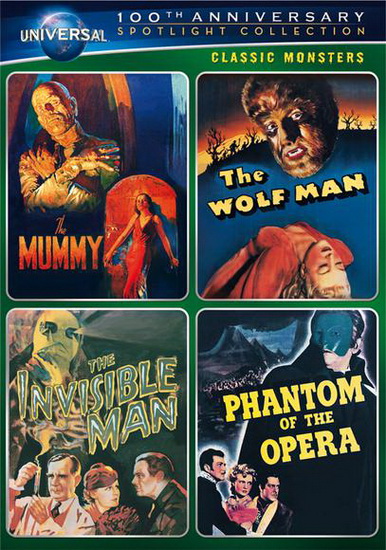 Classic Monsters Spotlight Collection (The Mummy (1932) / The Wolf Man / The Invisible Man / Phantom of the Opera (1943)) - DIVERS