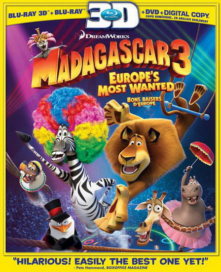 Madagascar 3: Europe's Most Wanted (Madagascar 3: Bons baiser d'Europe) (3D+Blu-Ray+Dvd) - DARNELL ERIC - MCGRATH TOM