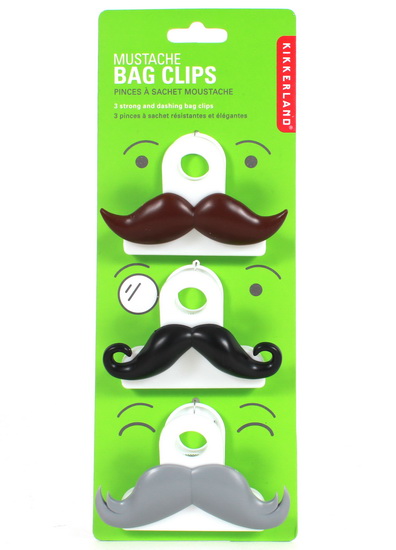 Ens. 3 pinces à sac Moustache - 