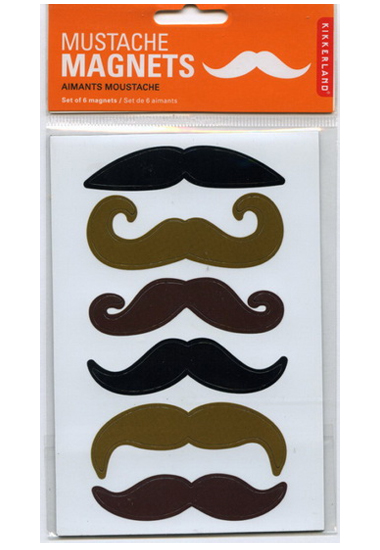 Ens. 6 aimants Moustaches - 
