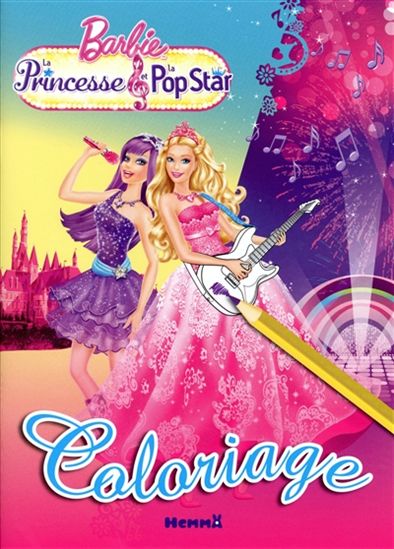 Coloriage Barbie princesse et popstar