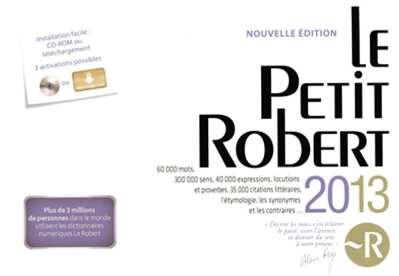 Le Petit Robert 2013 - PC