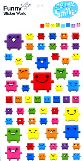 Gommettes Puffy Sourire carré