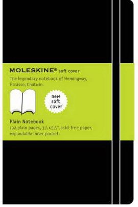 Cahier blanc noir souple Moleskine poche