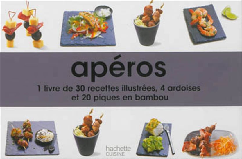 Mini-coffret apéros: 1 livre de 30 recettes illustrées - COLLECTIF