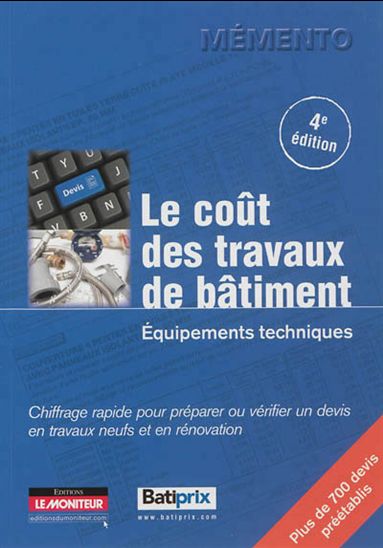 Le Coût des travaux de bâtiment T.02 4e éd. - COLLECTIF