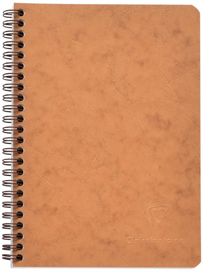 Cahier spirale Age-Bag ligné 100p 14.8x21cm Tabac