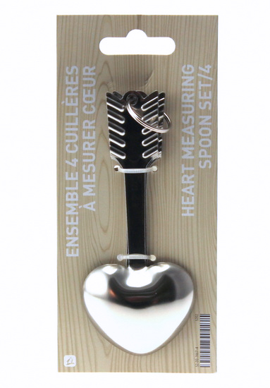 Ensemble 4 cuillères à mesurer coeur - HEART MEASURING SPOON SET - 4