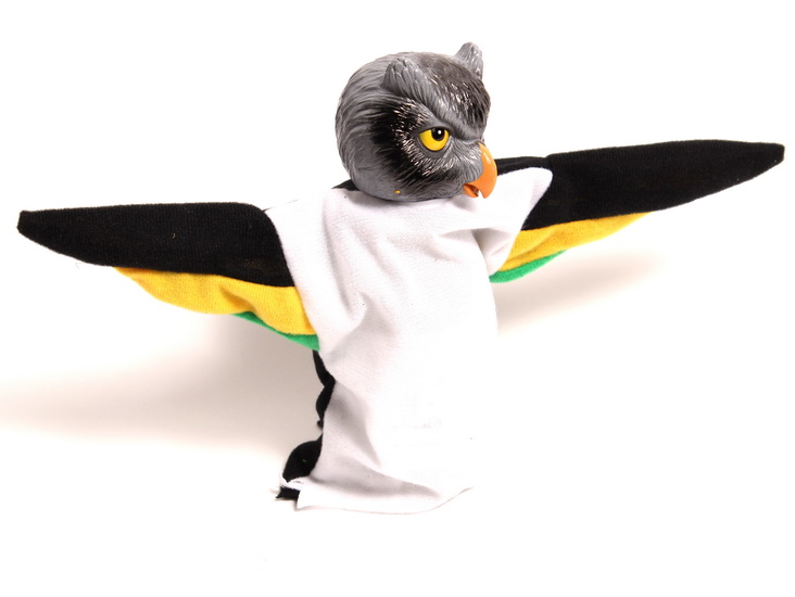 Folkmanis Funny Bird – Marionnette Oiseau Jaune/Orange – Bouche Mobile – 15,2 X 50,8 X 25,4 Cm – Idéale Histoires