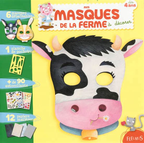 Mes masques de la ferme à décorer - MÉLANIE GRANDGIRARD