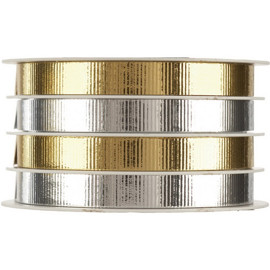 Ruban Or et Argent metallique
