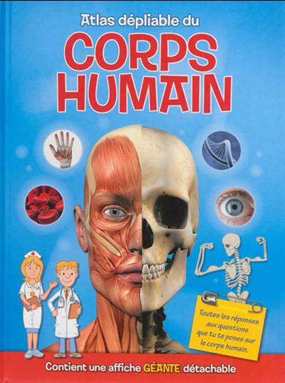 Mon atlas dépliant génial : le corps humain - COLLECTIF
