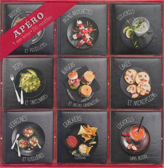 Apéro : 9 mini-livres, 200 recettes Cof. - COLLECTIF
