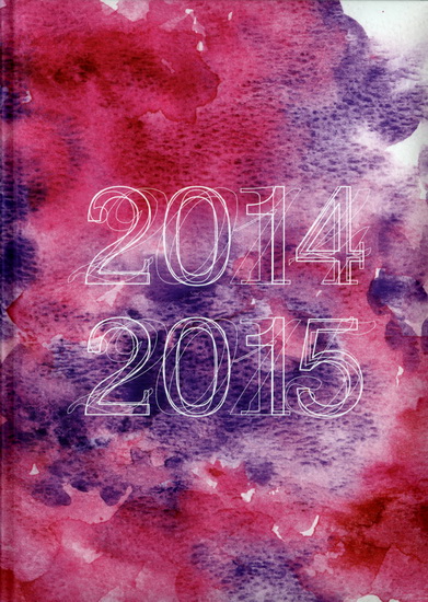 Agenda 14/15 Aquarelle rose/mauve 1s/2p - 
