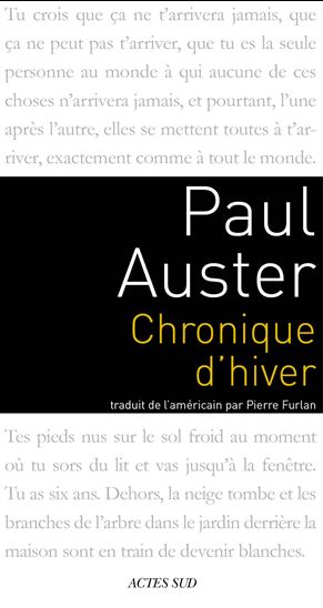 Chronique d&#39;hiver - PAUL AUSTER